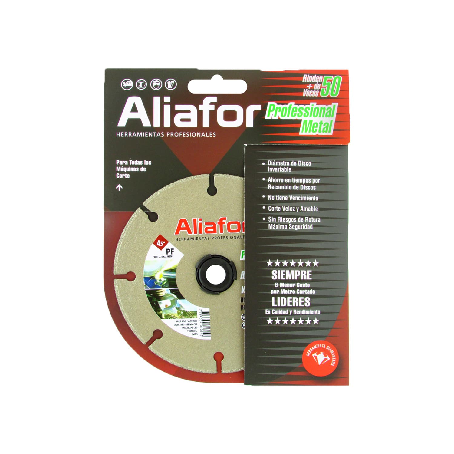 Disco Diamantado P/ Corte Metal 115 Brazing Aliafor · foto 1