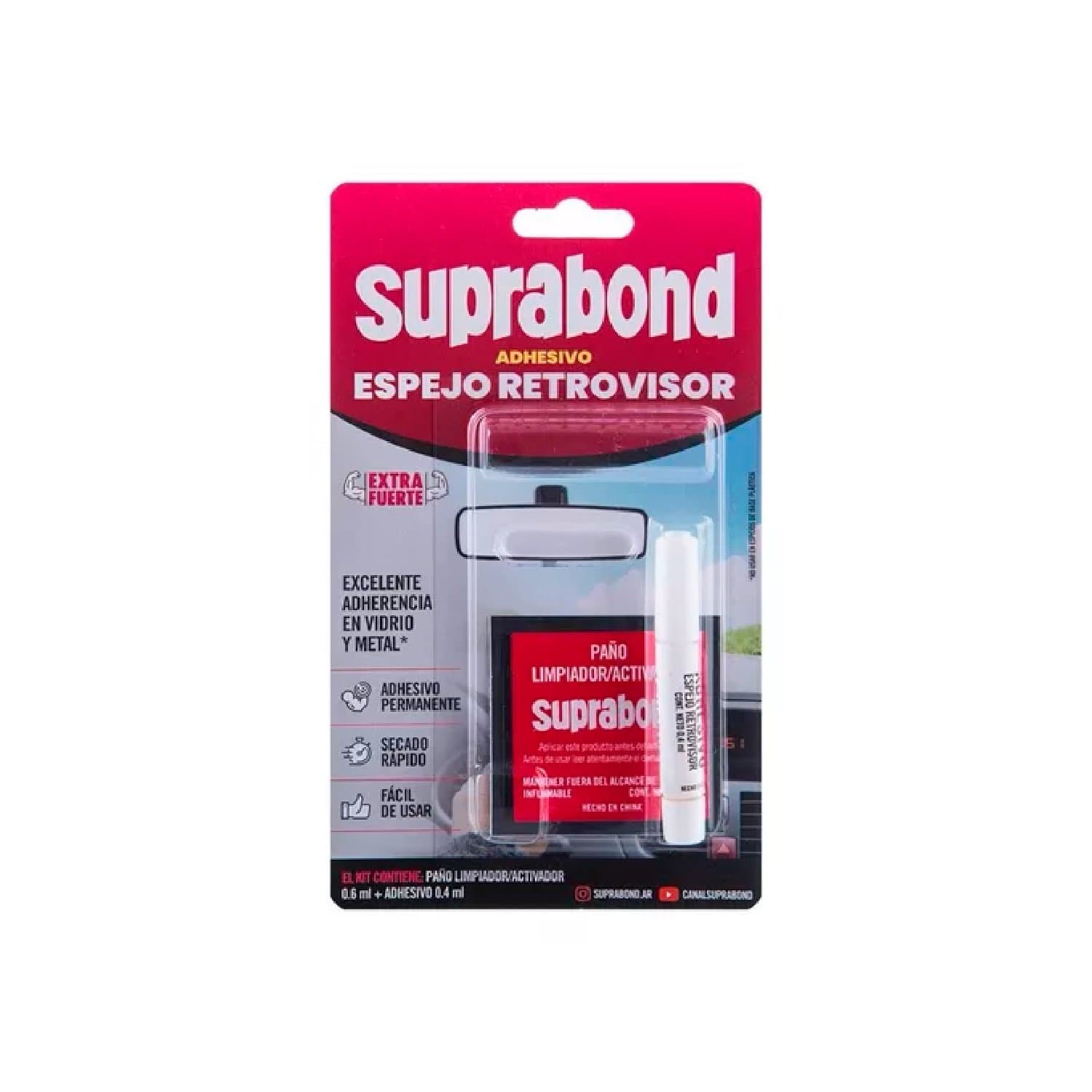 Adhesivo P/ Espejo Retrovisor Extra Fuerte Suprabond
