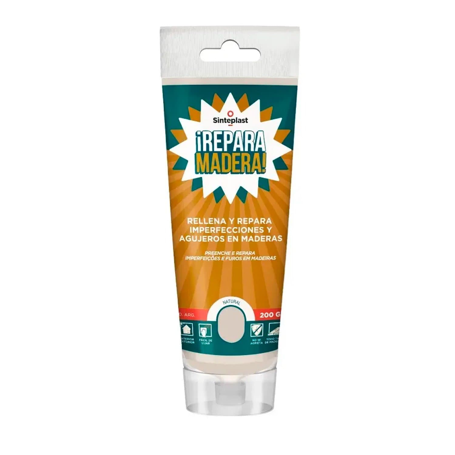 Masilla Repara y Rellena Maderas Natural X 200g Sinteplast
