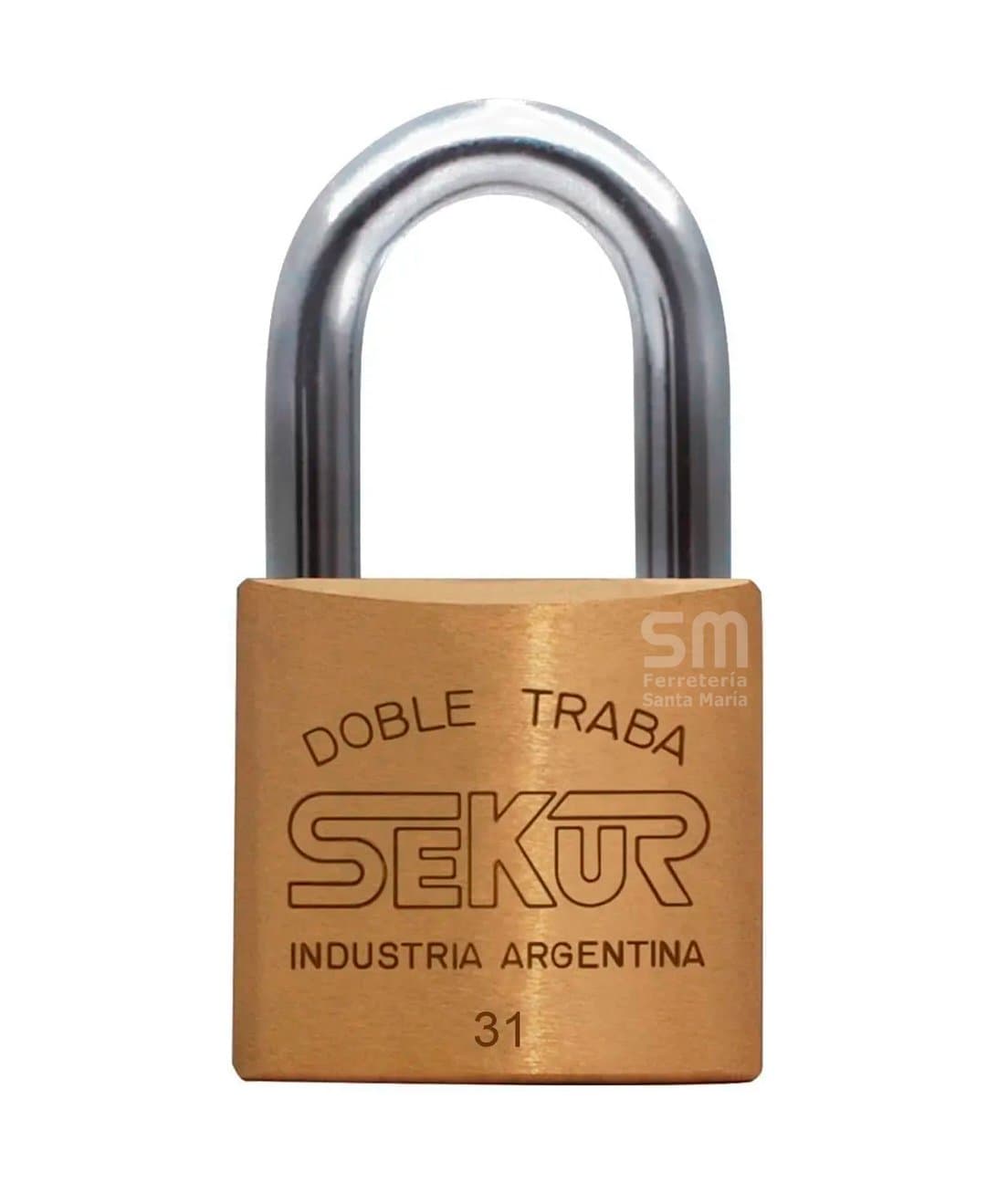 Candado Bronce 31 Sekur C/ Doble Traba a Bolillas