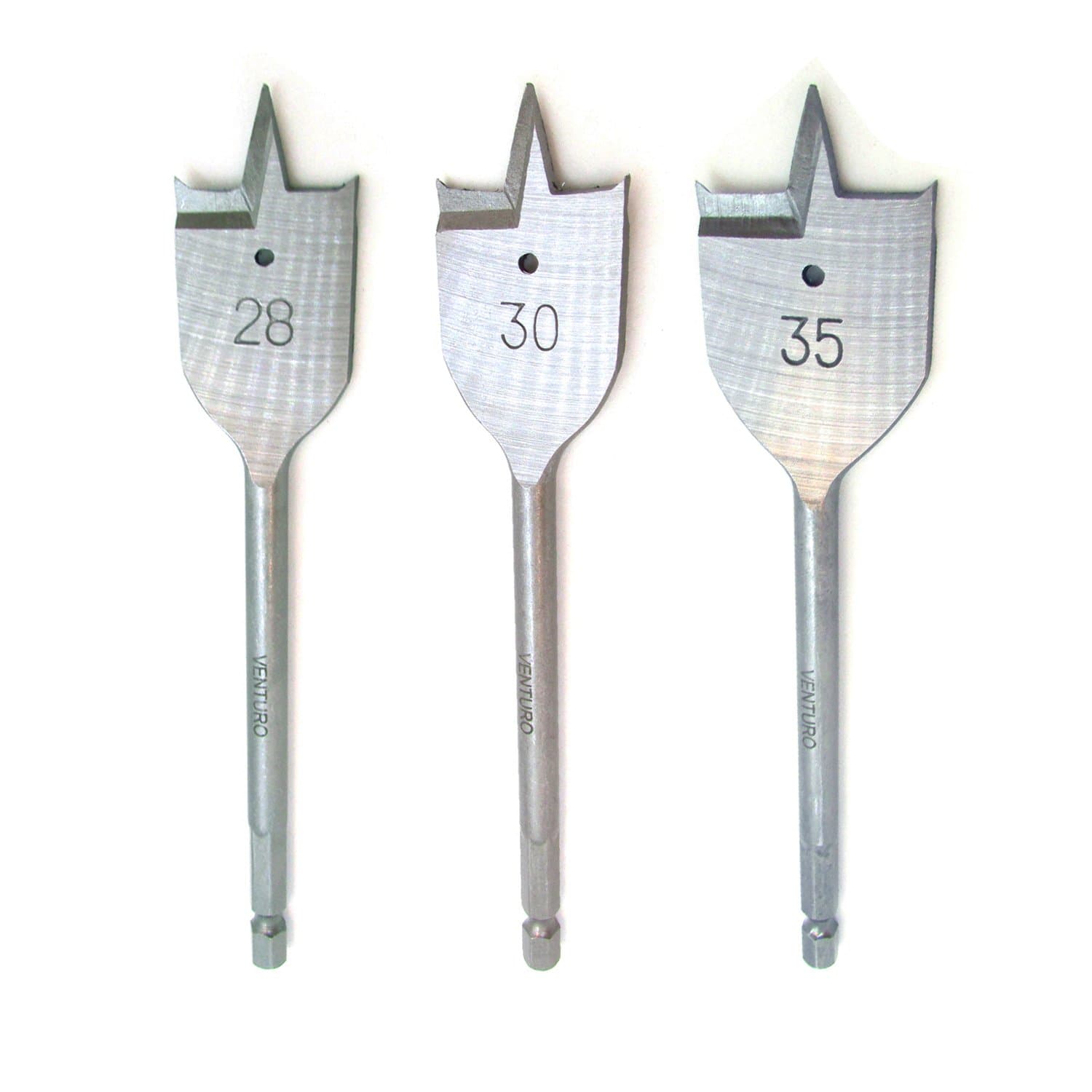 Mecha Pala P/ Madera y Plástico X 3unid Ø28-30-35mm X150mm Venturo