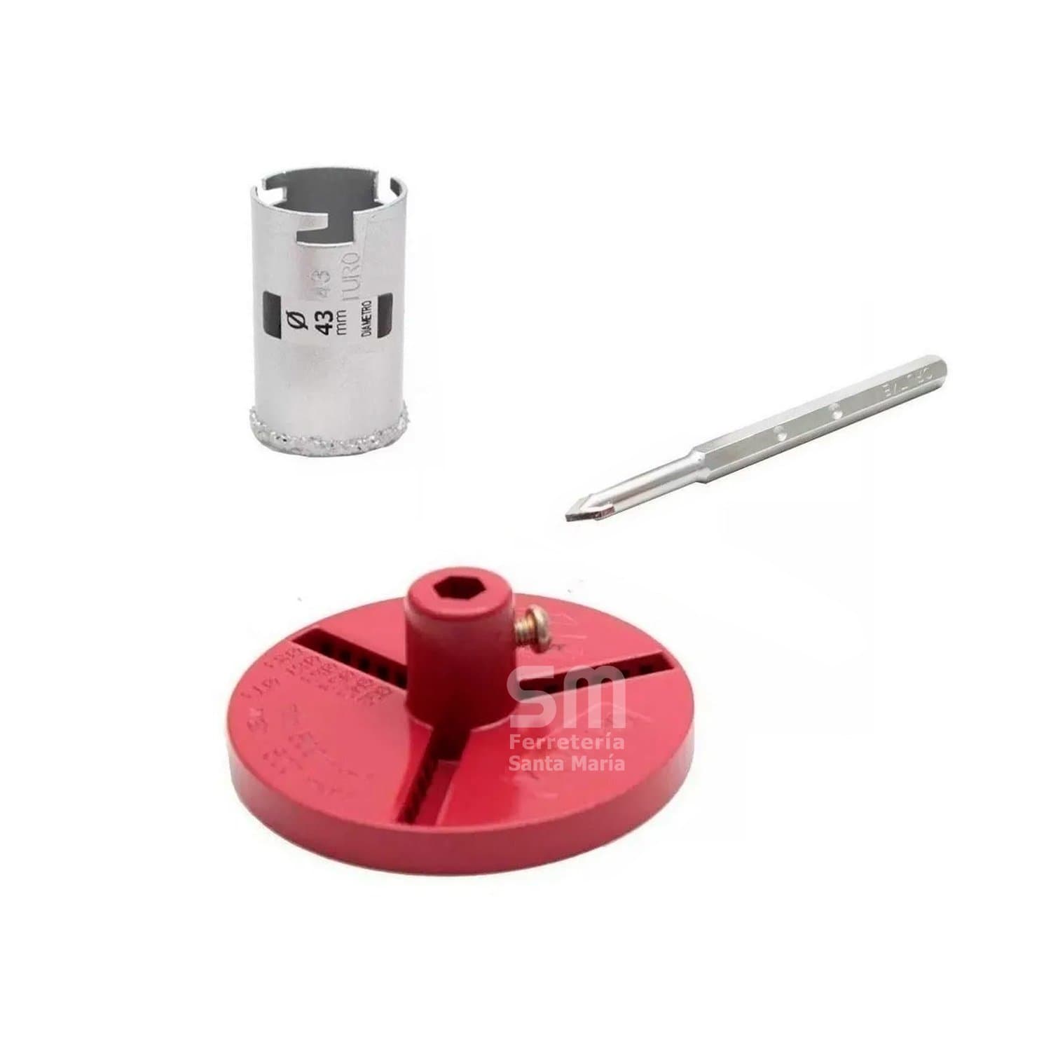 Kit Set Copa Tungsteno Ø 43mm + Base + Punta Guia Venturo