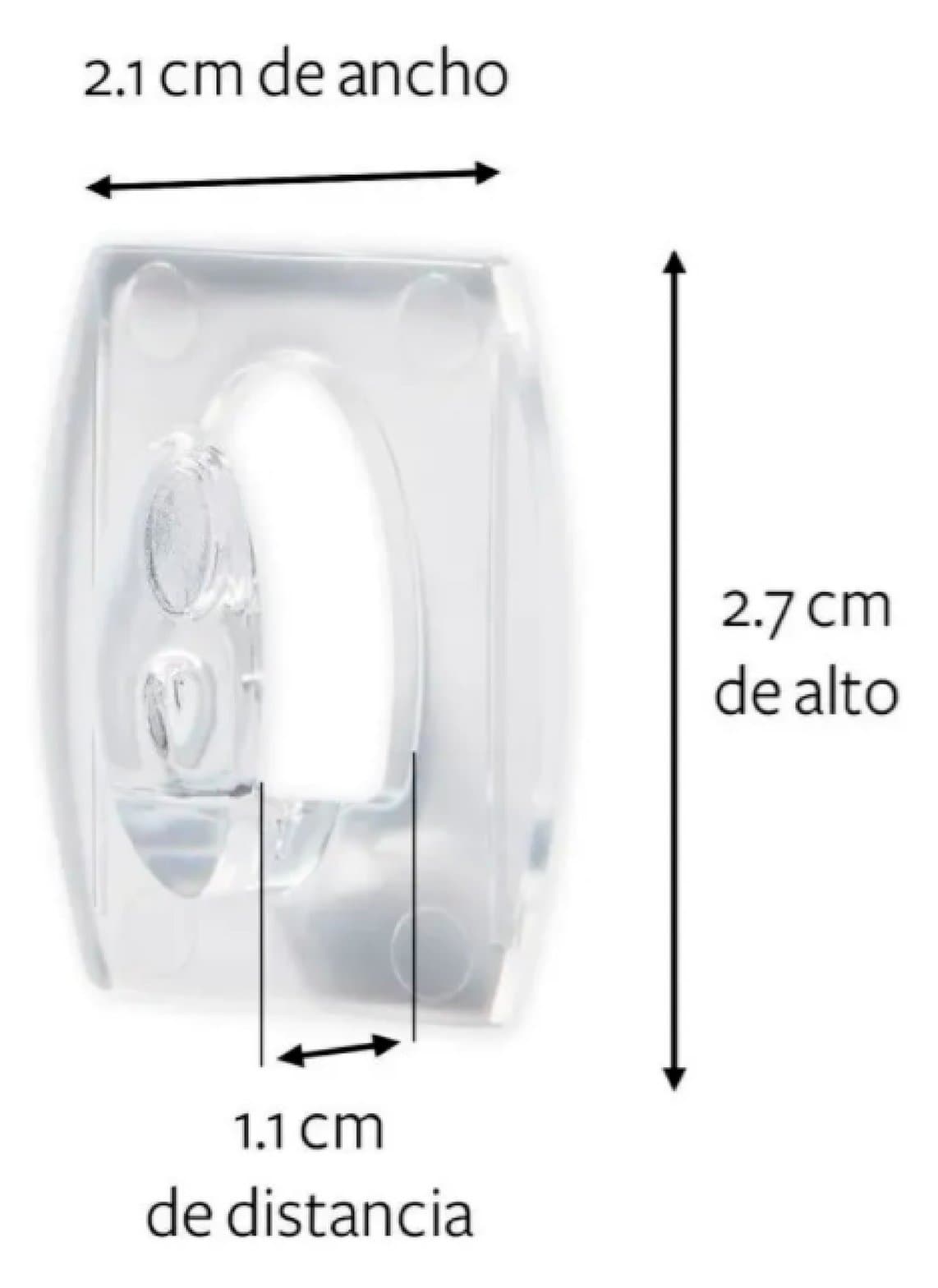 Percha Autoadhesiva Transparente Mini 3m Command 17006