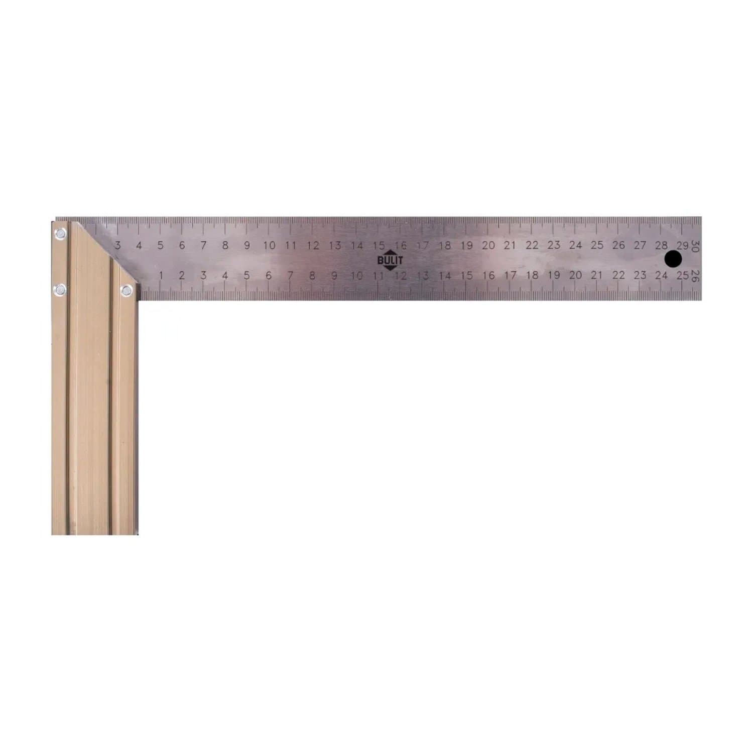 Escuadra Milimetrada Ac Inoxidable Mango Aluminio 30cm Bulit