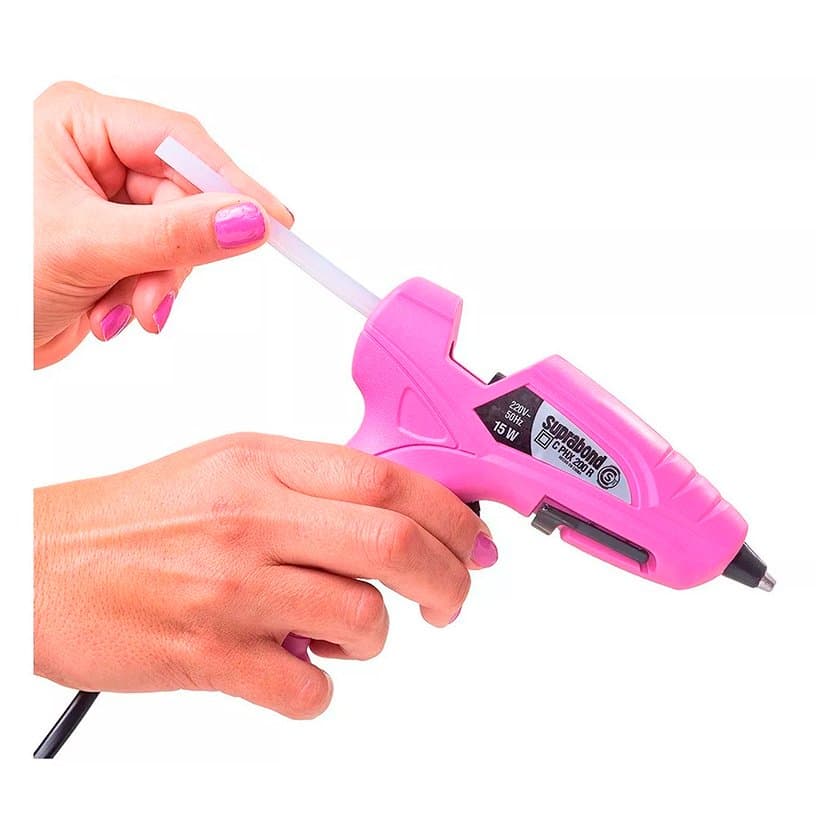 Pistola Encoladora P/ Barra de Silicona Suprabond Hx200 Rosa