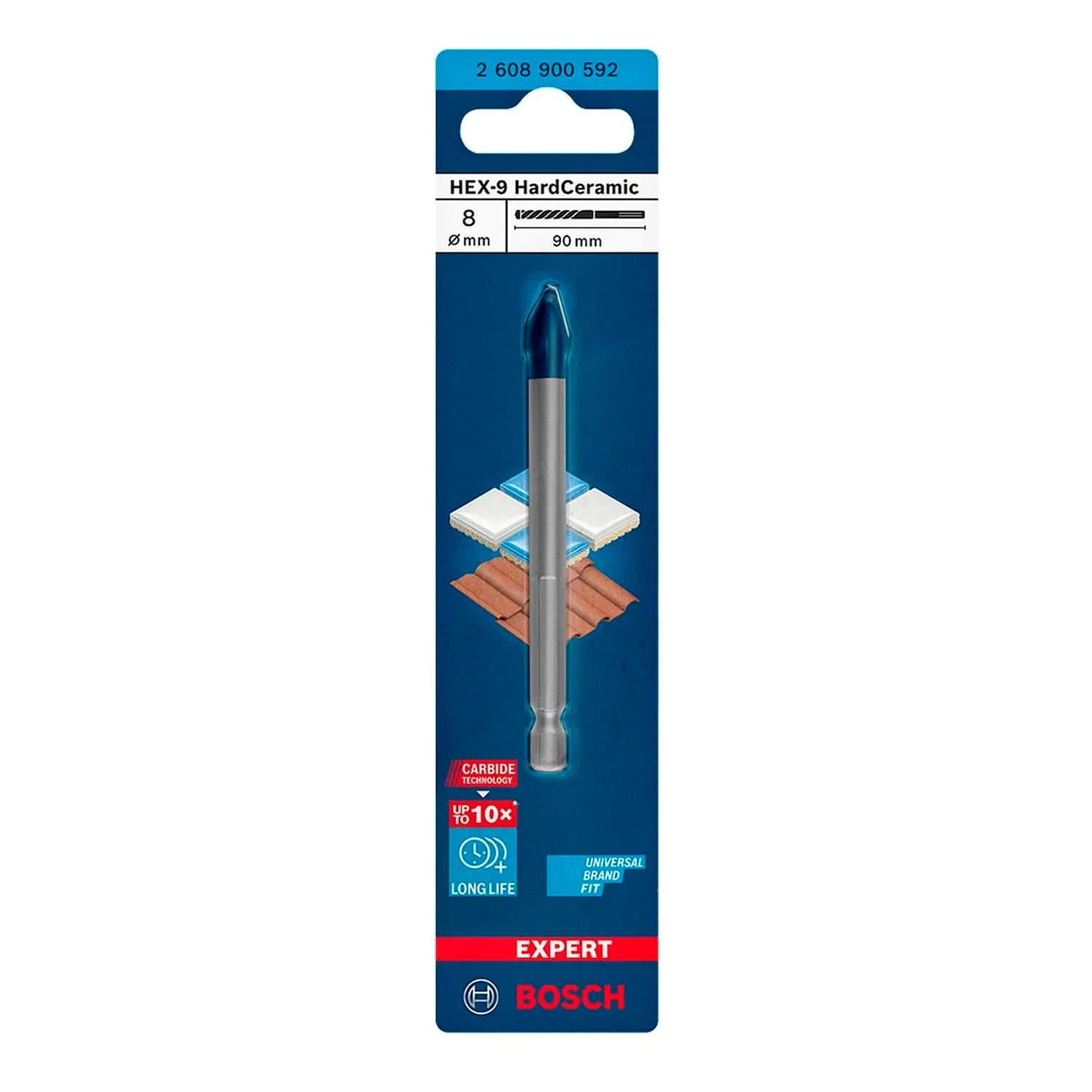 Mecha P/ Porcelanato 8mm Bosch Expert Hex-9 Hard Ceramic