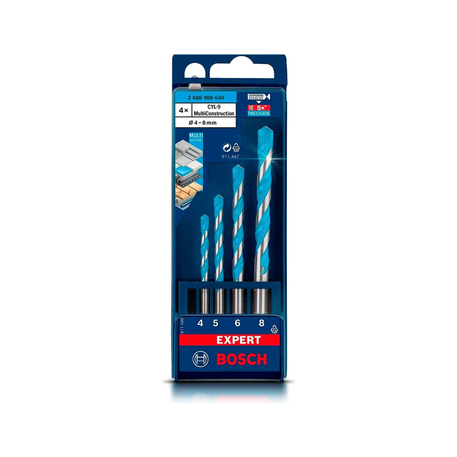 Set 4 Mechas Multiconstruccion 4-5-6-8 Mm Bosch Expert