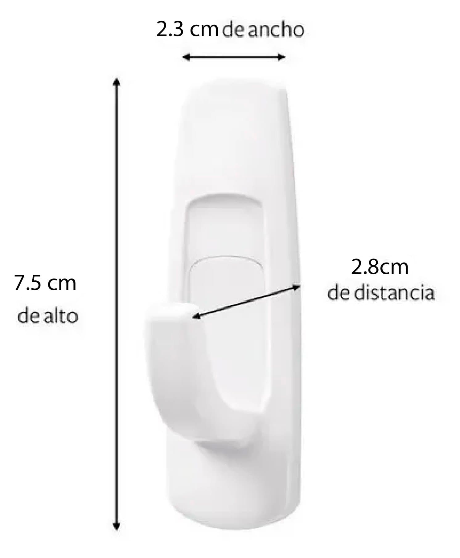 Percha Autoadhesiva Blanca Mediana 3m Command 17001