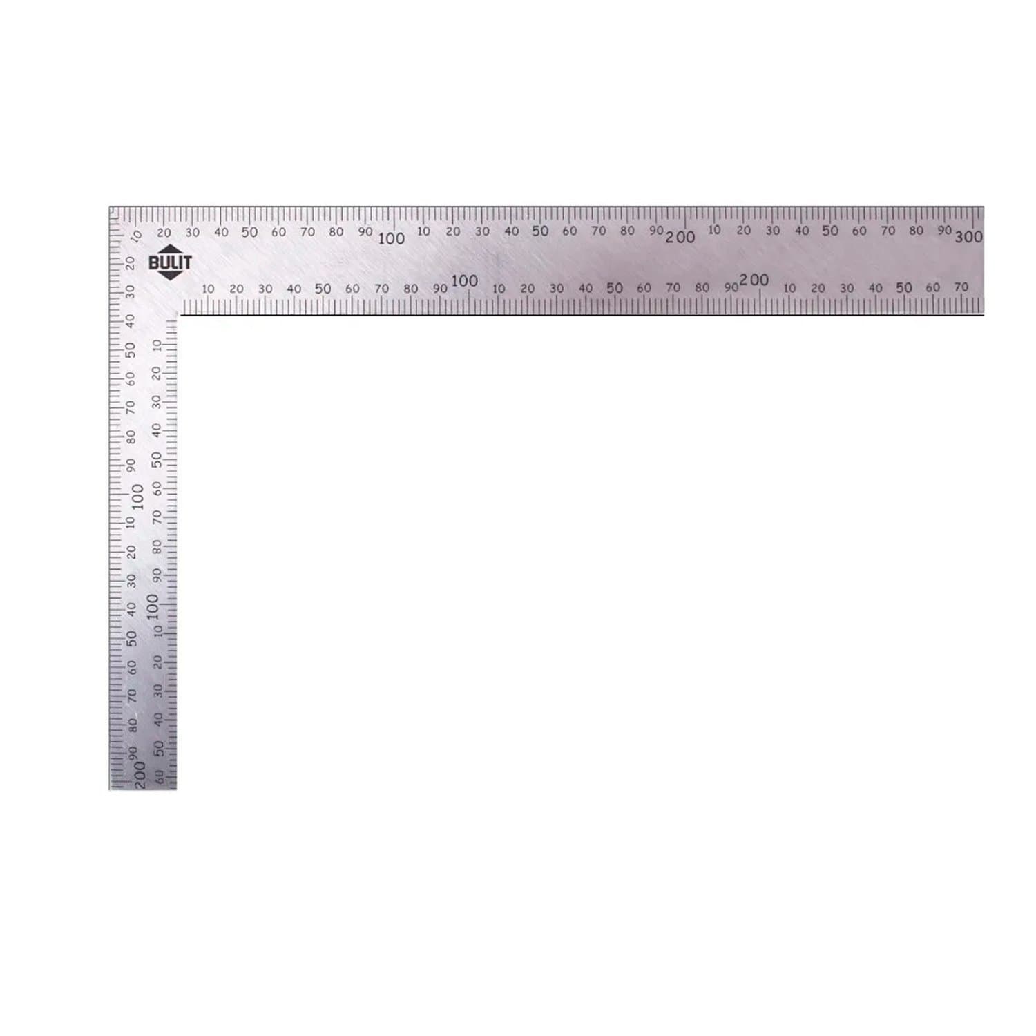 Escuadra Milimetrada Acero Inoxidable 30cm Bulit