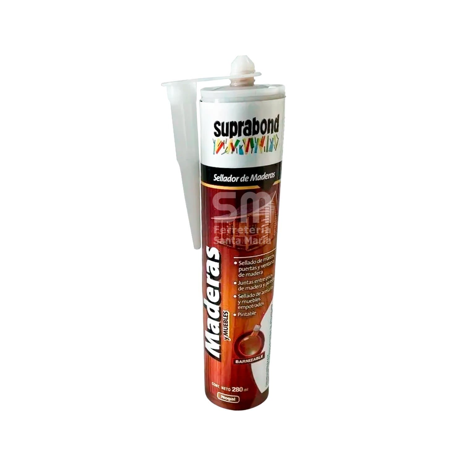Sellador Acrilico Pintable Madera Nogal Suprabond X 280ml