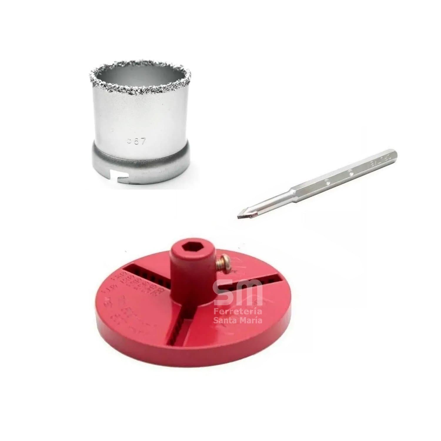 Kit Set Copa Tungsteno Ø 67mm + Base + Punta Guia Venturo