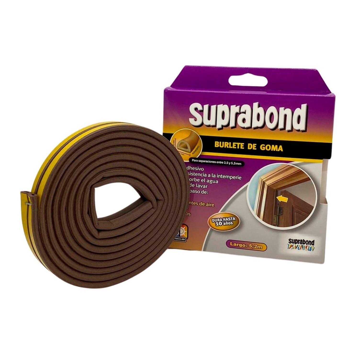 Burlete Perfil D Marron X5,2m Suprabond