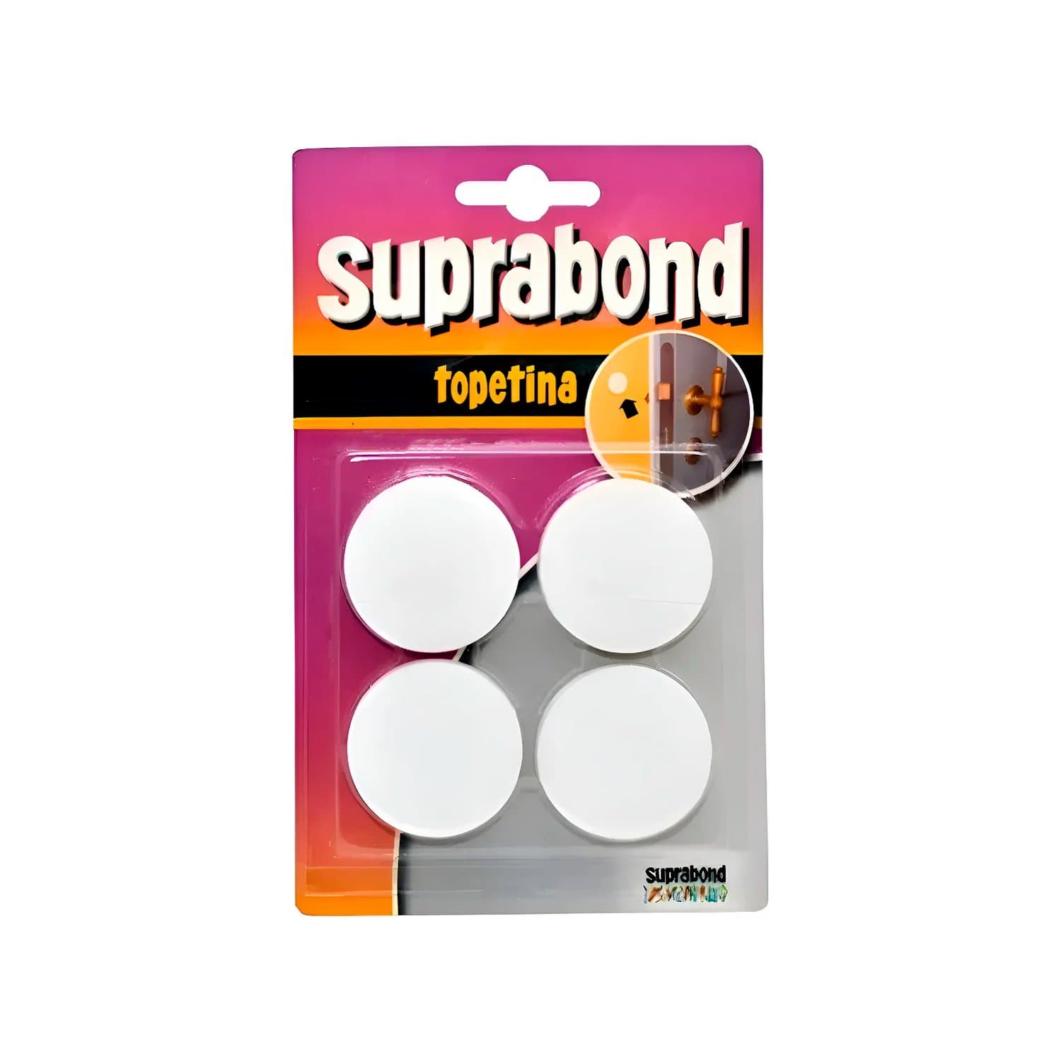 Topetina Circular Autoadhesiva Blanco Suprabond