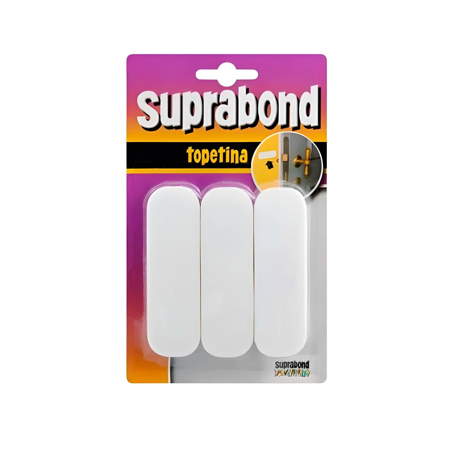 Topetina Rectangular Autoadhesiva Blanco Suprabond