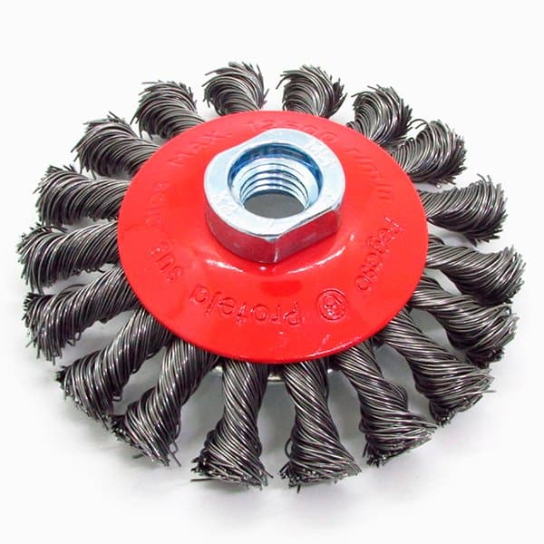 Cepillo Cónico Trenzado Ø100mm Rosca Rm14 Pegaso Aliafor