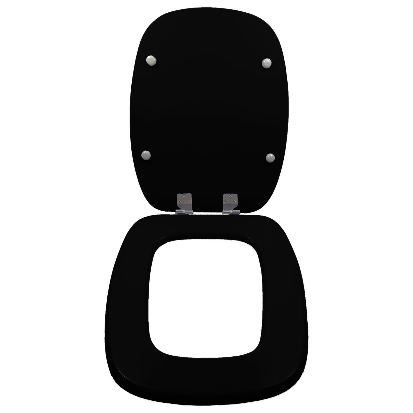 Asiento Fadas Negro Mate para Inodoro Verona