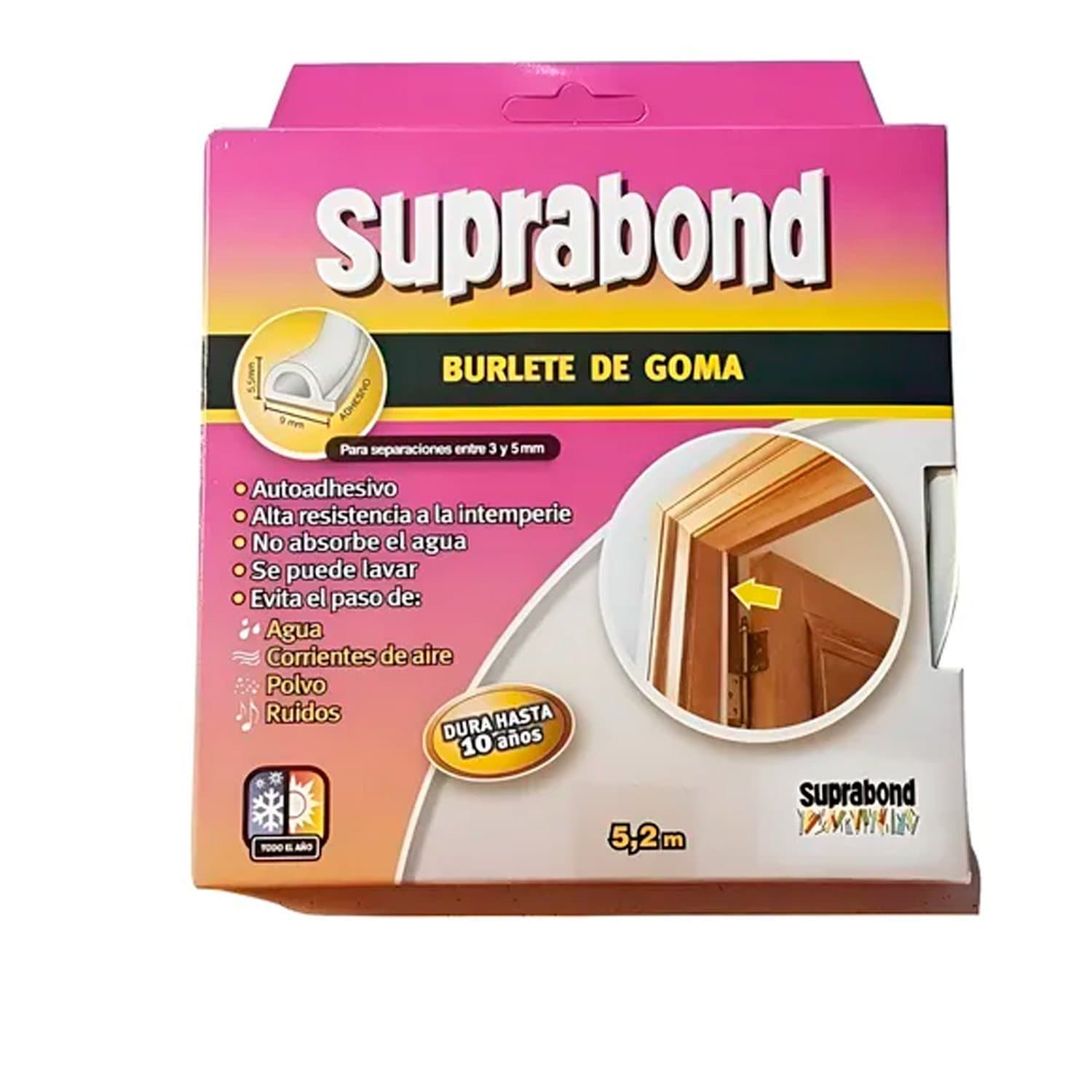 Burlete Perfil P Blanco X5,2m Suprabond