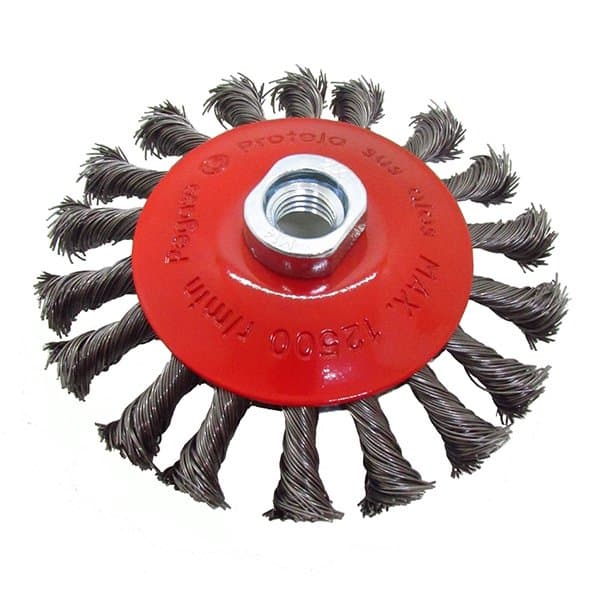Cepillo Cónico Trenzado Ø115mm Rosca Rm14 Pegaso Aliafor