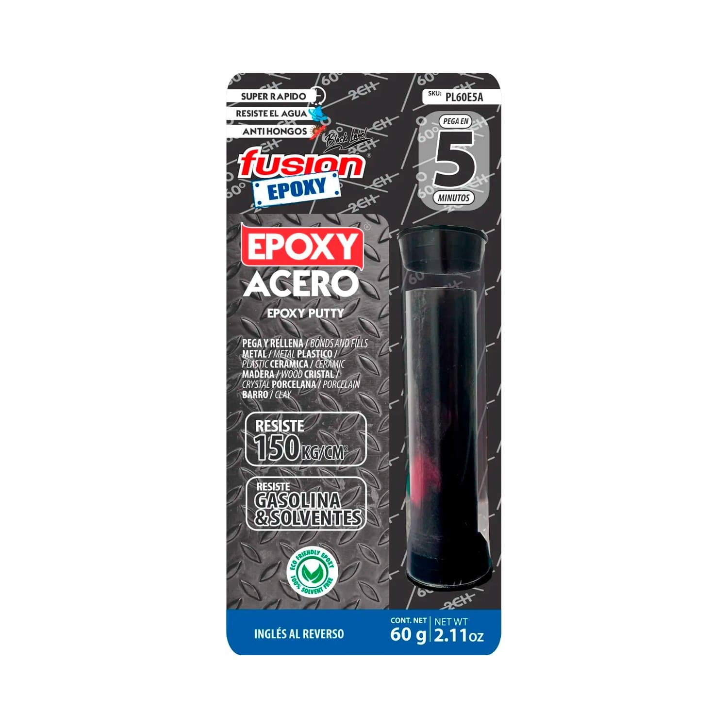 Adhesivo Fusión Epoxy Acero Barra Integrada 60gr