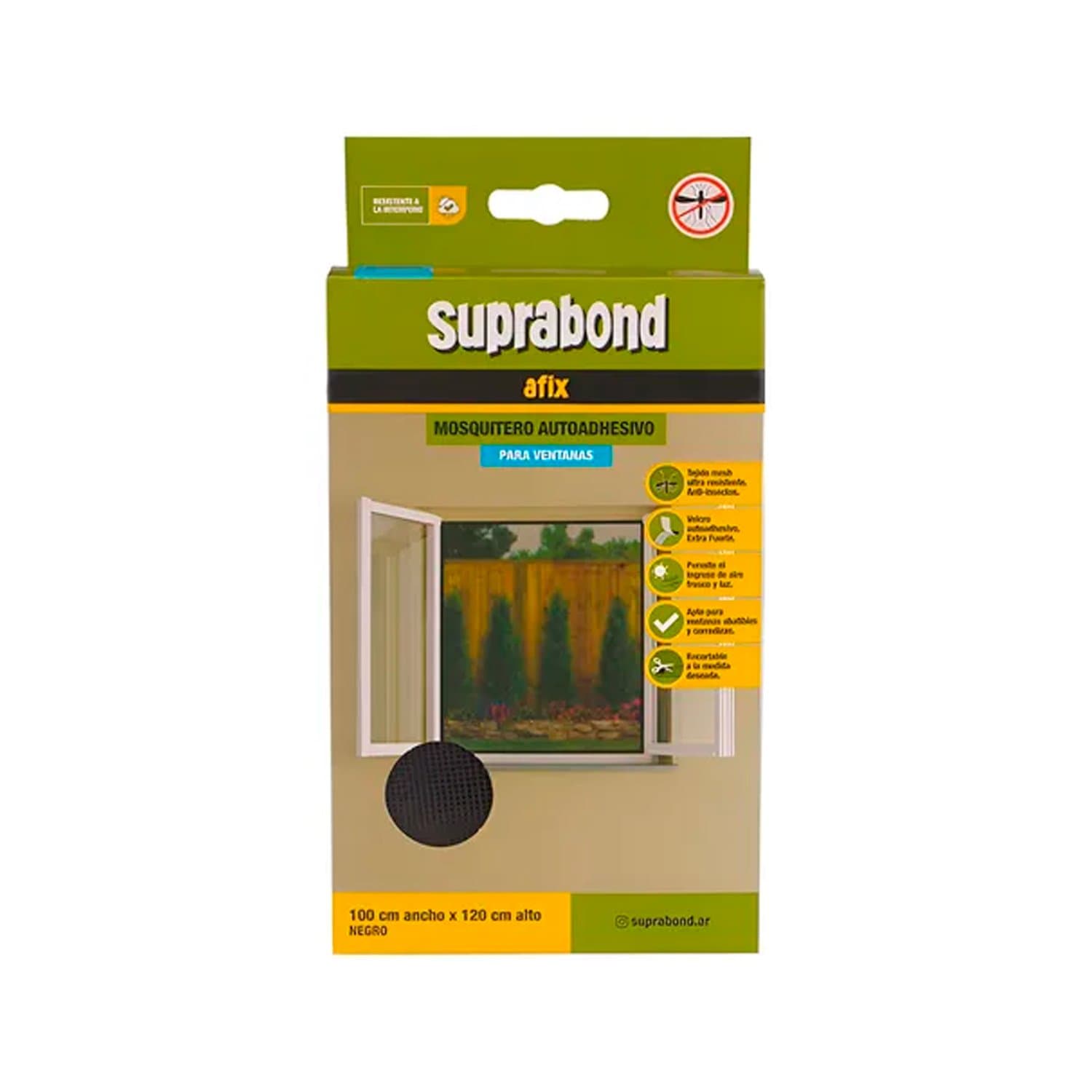 Mosquitero Autoadhesivo P/ Ventana 1x1,2m Suprabond