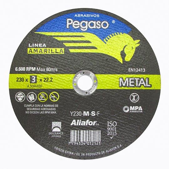 Disco Corte 230 X 2.0 Plano Inox/metal Pegaso Aliafor