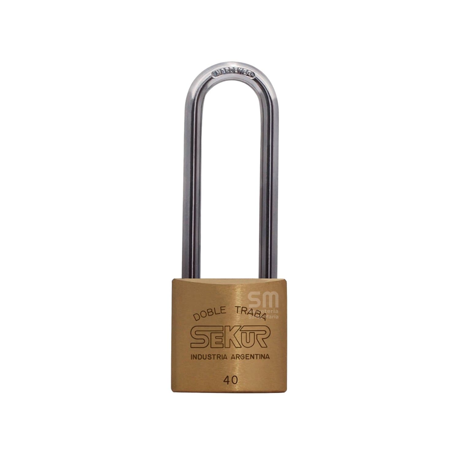Candado Hermanado de Bronce 40 Arco Mediano Sekur C/ Doble Traba a Bolillas