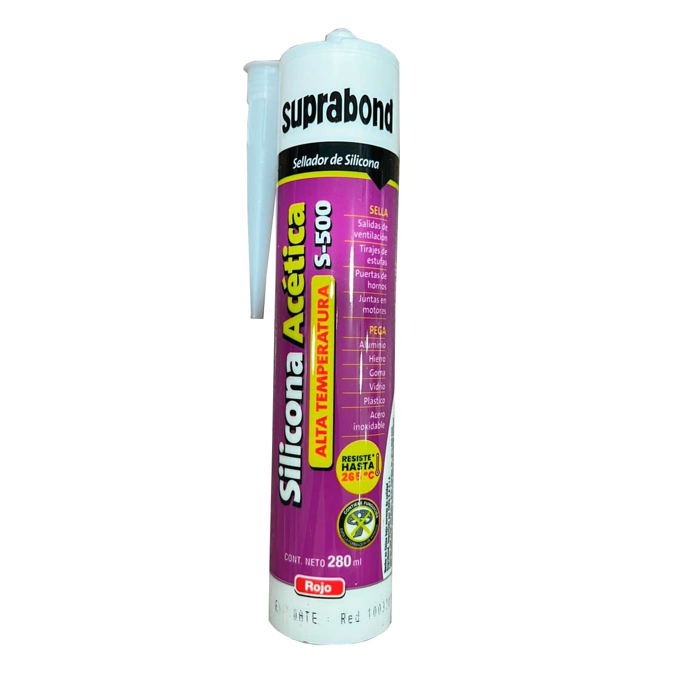 Silicona Alta Temperatura Cartucho 280ml Suprabond S500