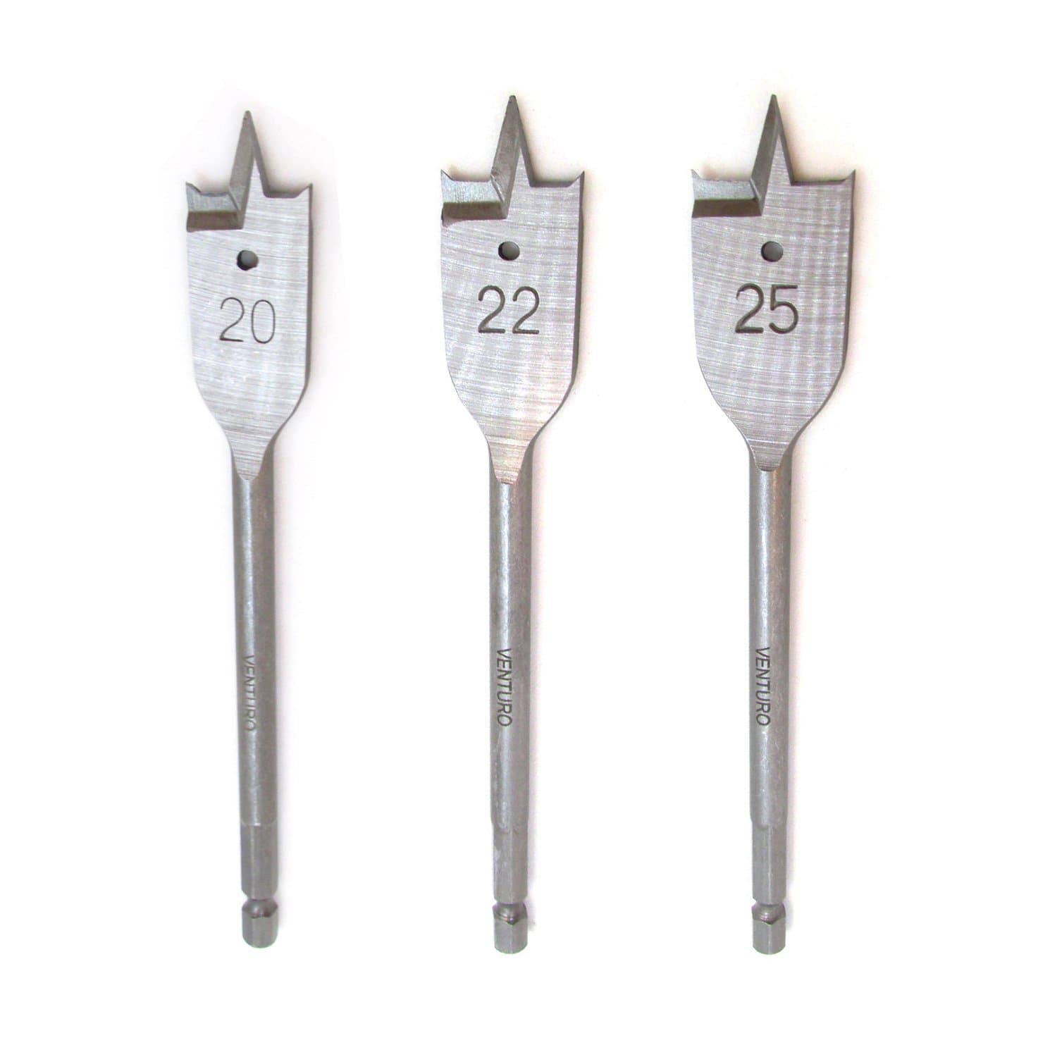 Mecha Pala P/ Madera y Plástico X 3unid Ø20-22-25mm X150mm Venturo