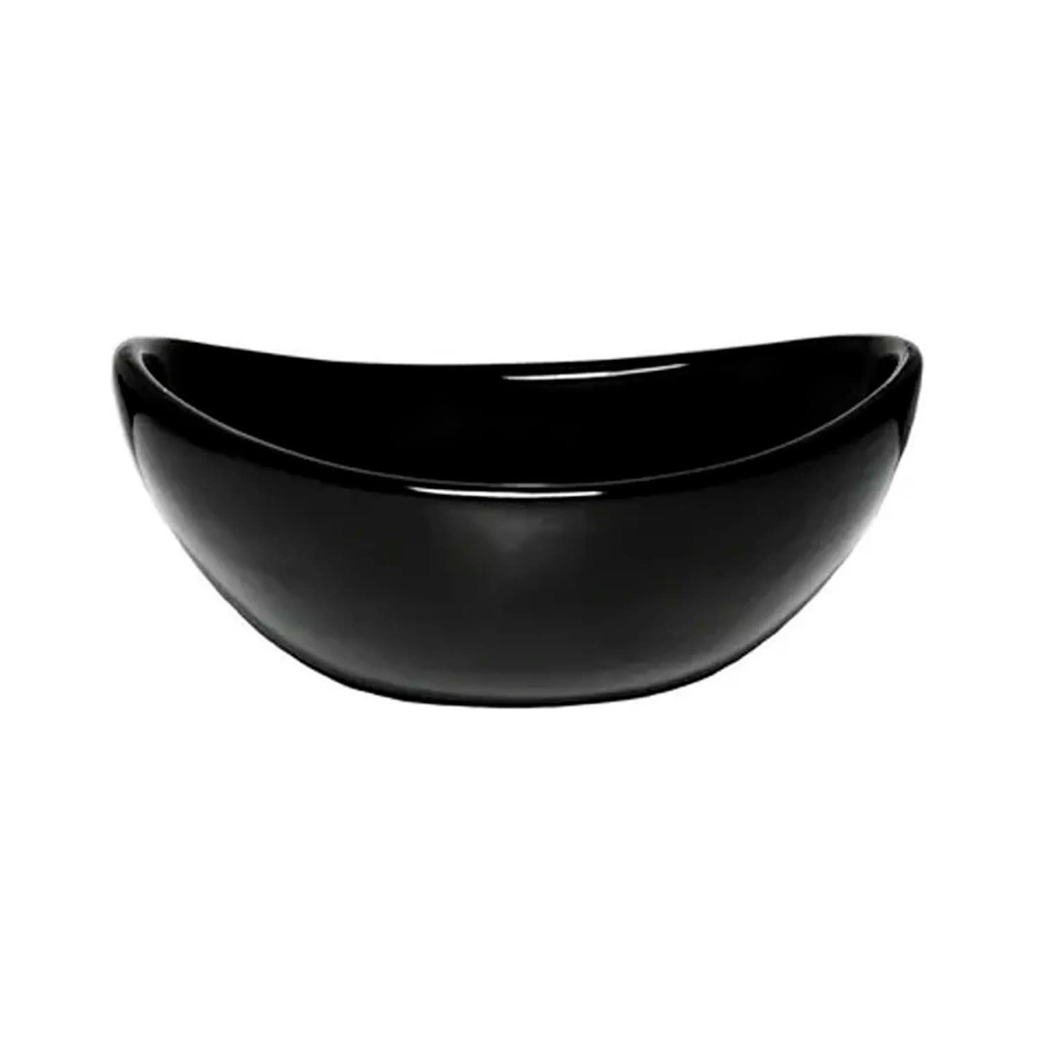 Bacha Apoyo Loza Ovalada Luna Daccord Baño Negro 33x26x11cm
