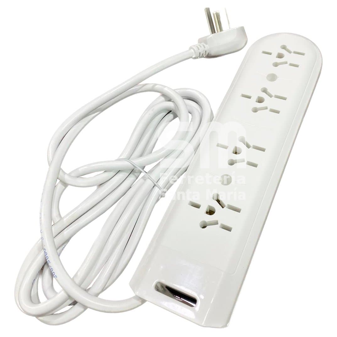 Zapatilla Multinorma 4 Tomas Cable 2,5m Protec Térmica Kalop
