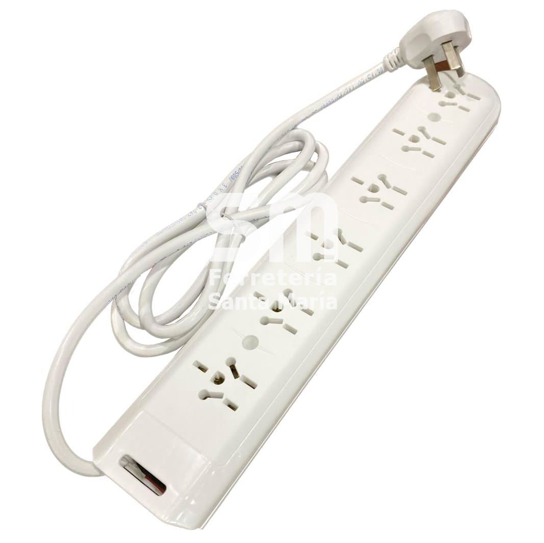 Zapatilla Multinorma 6 Tomas Cable 1,5m Protec Térmica Kalop