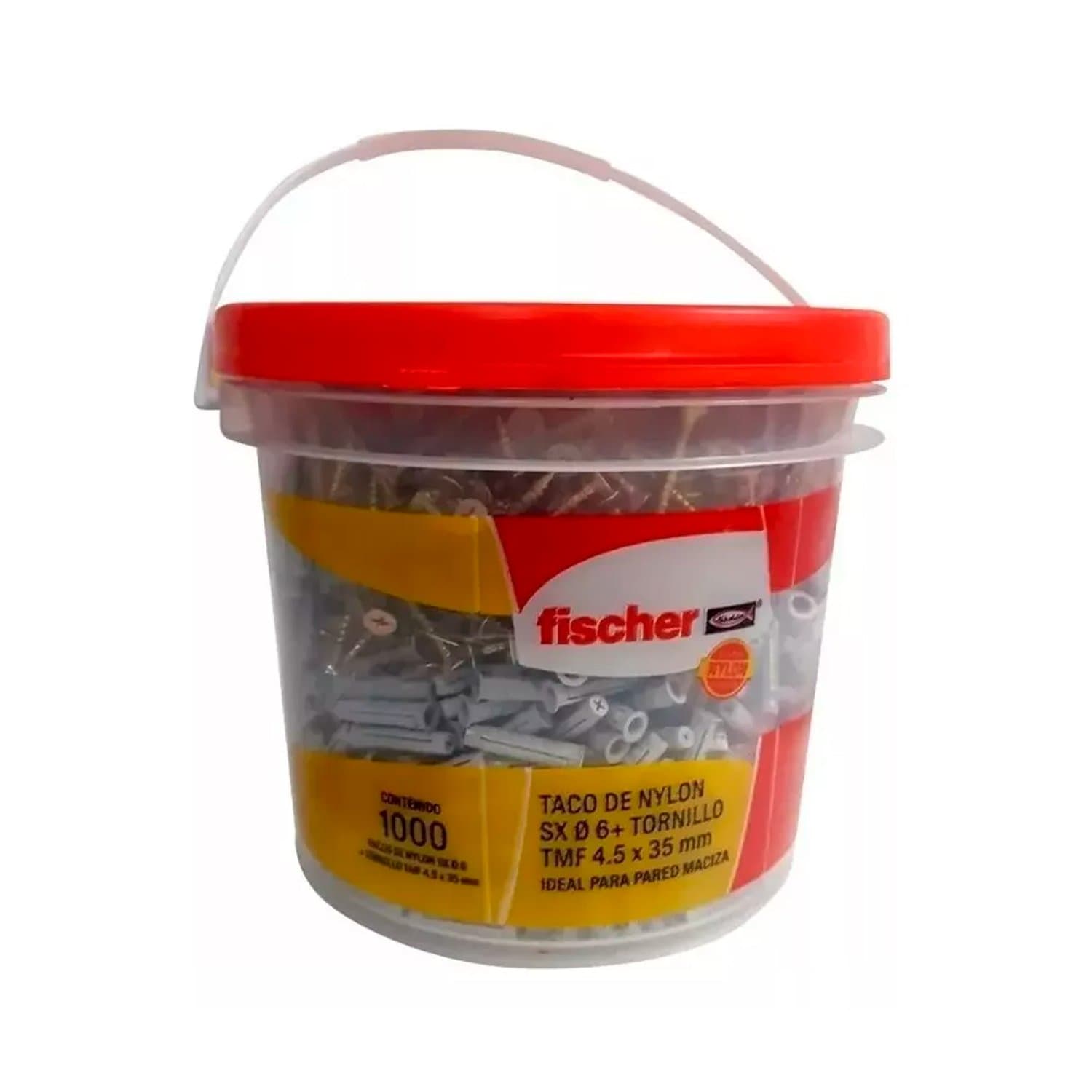 Balde X 1000 Tarugo Sx6 + 1000 Tornillo Tmf 4.5x35 Fischer