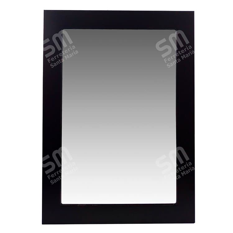 Espejo Pared Marco Madera Laqueado Wengue 50x70 Cm