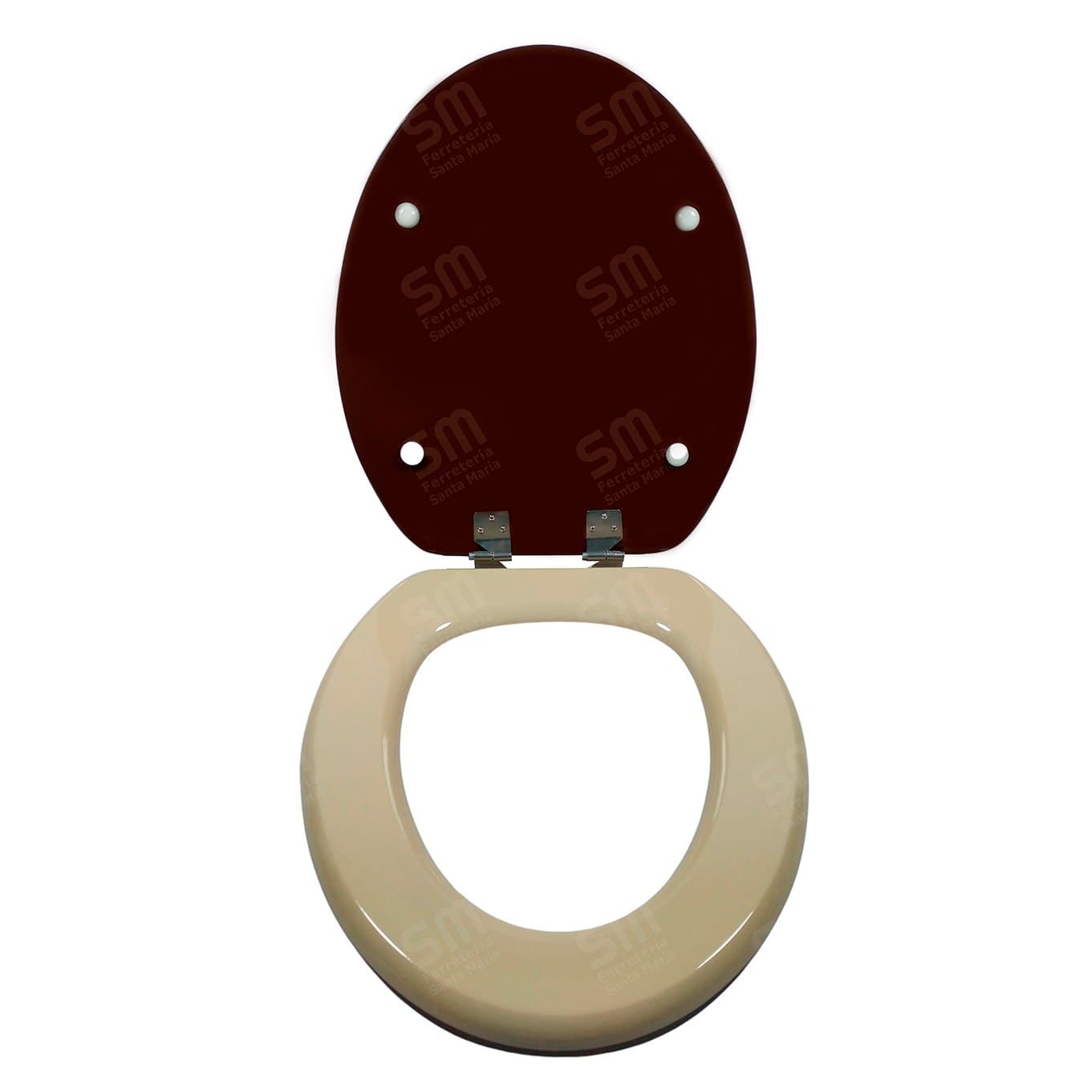 Asiento Fadas Bicolor Champagne Castaño para Inodoro Dorica