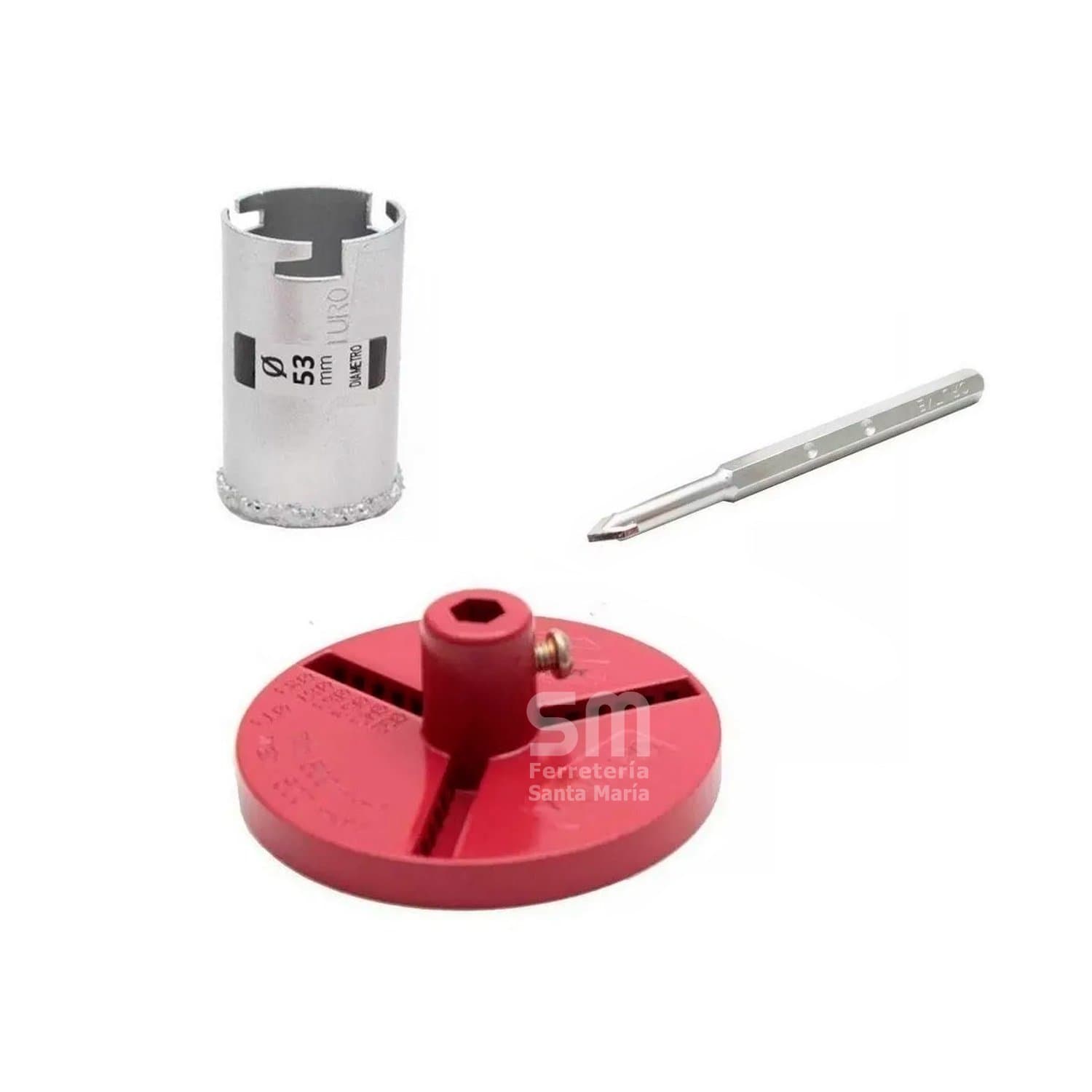 Kit Set Copa Tungsteno Ø 53mm + Base + Punta Guia Venturo
