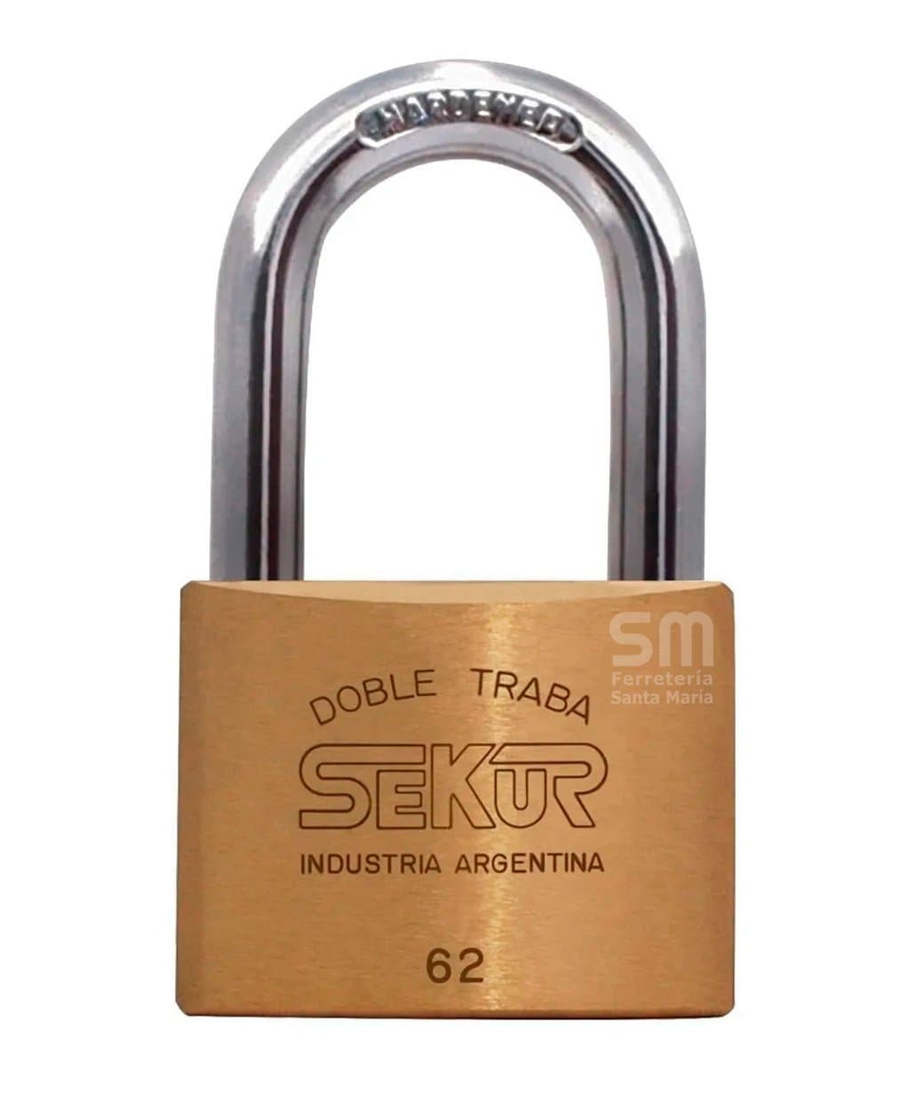 Candado Hermanado de Bronce 62 Sekur C/ Doble Traba a Bolillas