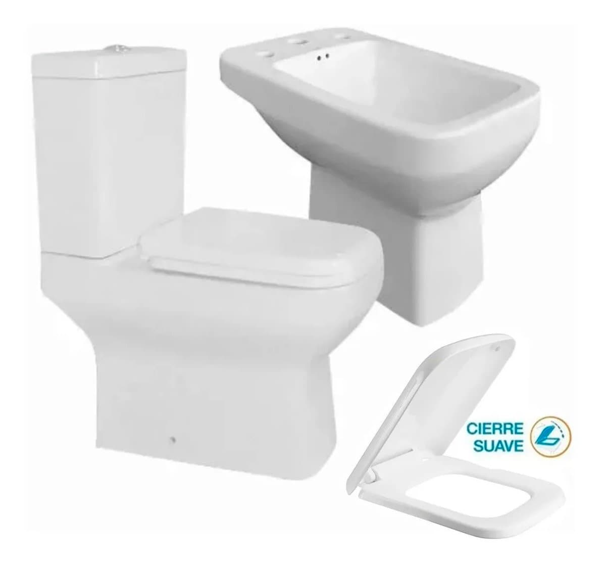 Combo Dioniso Inodoro + Mochila + Bidet + Asiento Cierre Suave