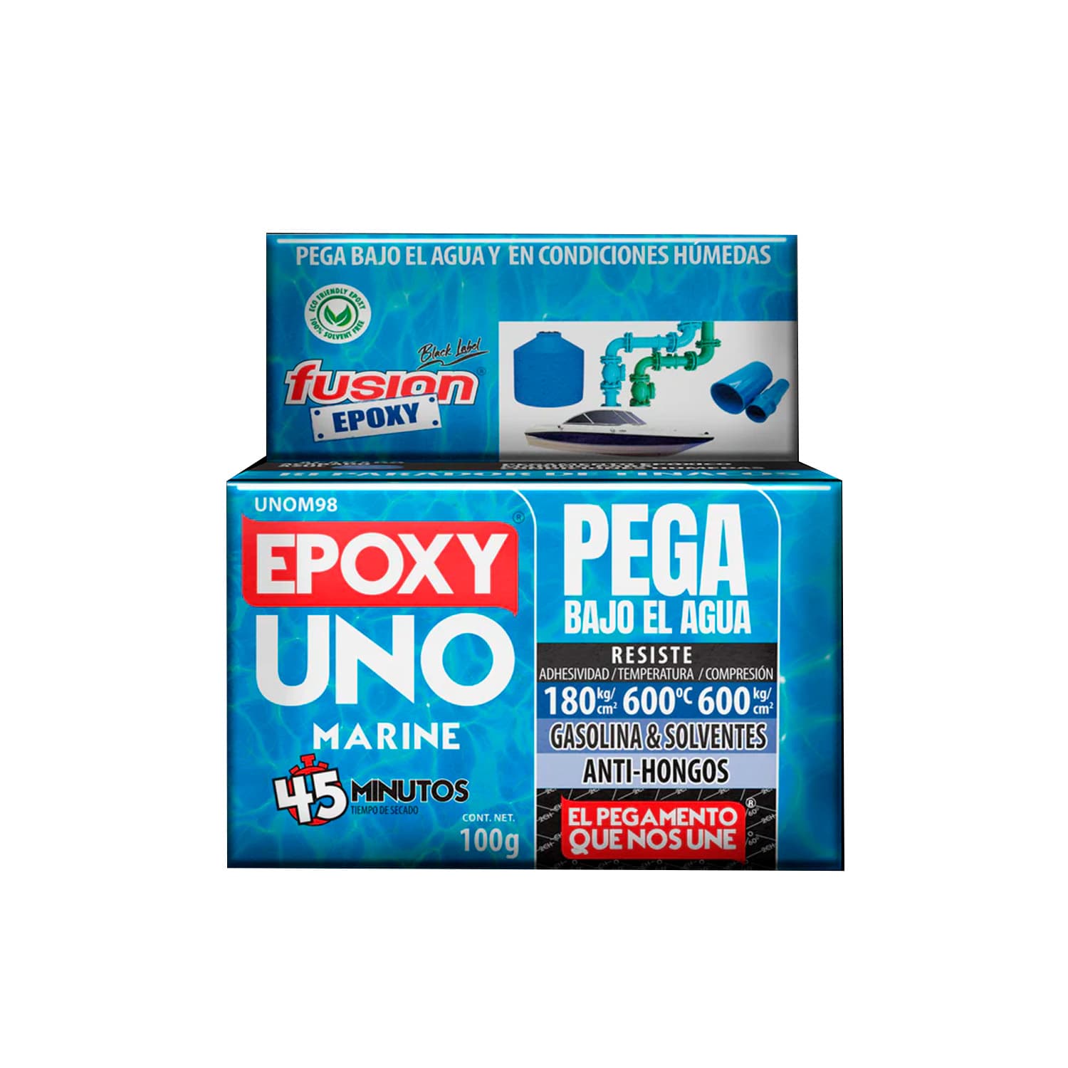 Adhesivo Fusión Epoxy Uno Marine 2 Componentes 100gr