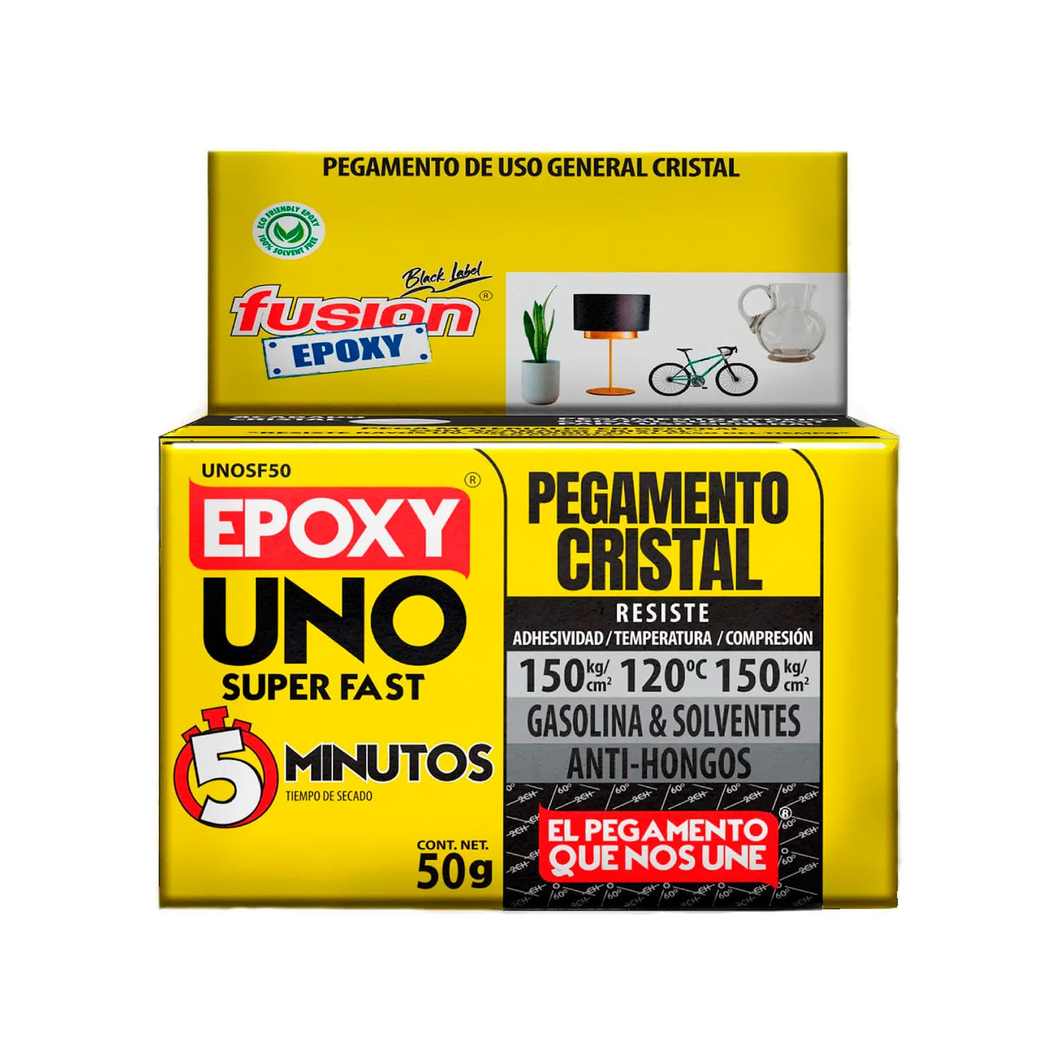 Adhesivo Fusión Epoxy Uno Super Fast 2 Componentes 50gr
